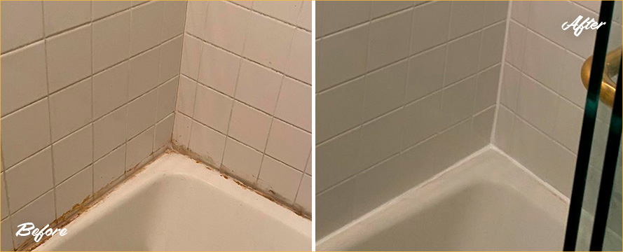Shower Before and After Our Remarkable Caulking Services in Maricopa, CA